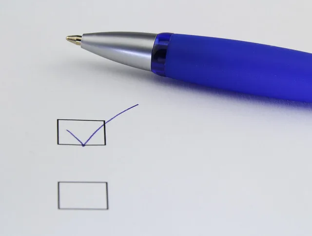 office, selection, write, paper, mark with a cross, done, ballpoint pen, pen, select, checklist, selection list, decide, decision, checklist, checklist, checklist, checklist, checklist. Conversion rate optimization checklist: one experiment