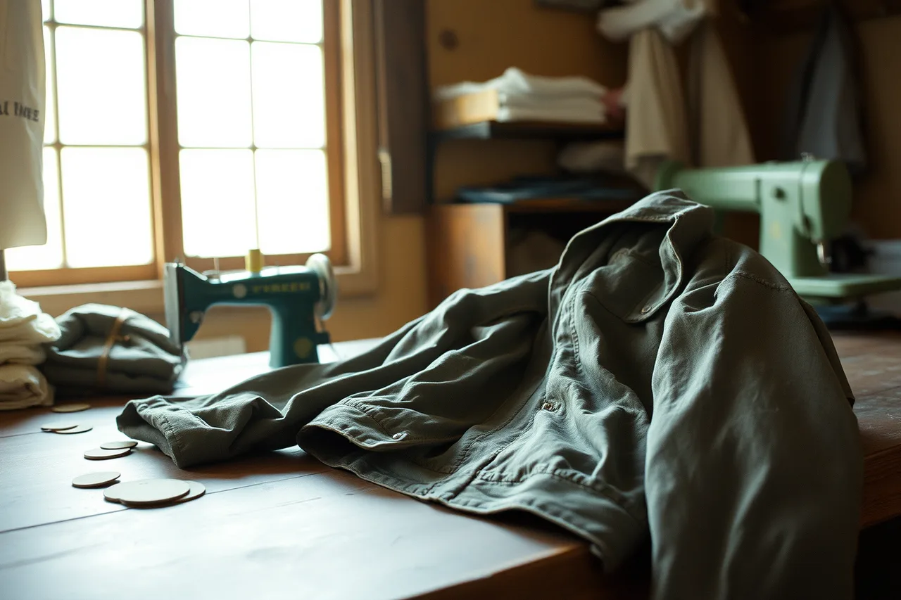 Technician repairing a worn jacket at a Patagonia Worn Wear station (Online brand building examples worth adapting for a service firm)